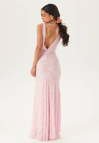 Deep Waterfall Mermaid Gown