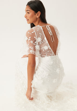 Embroidered Floral Wedding Gown