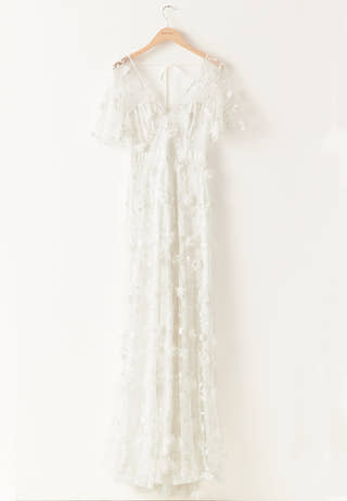 Embroidered Floral Wedding Gown