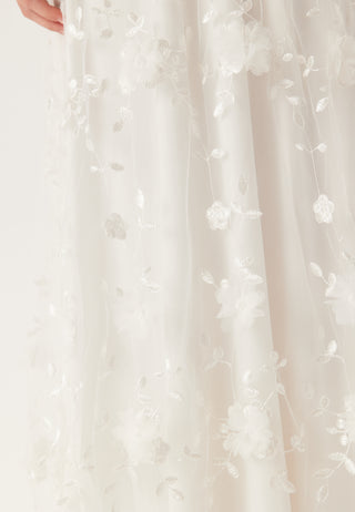 Embroidered Floral Wedding Gown