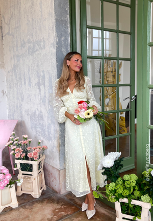 Embroidered Midi Dress