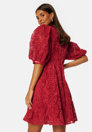 3D Puff Sleeve Dress