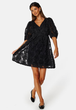 3D Puff Sleeve Dress