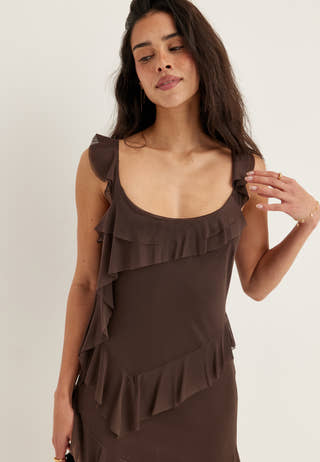 bubbleroom-occasion-flounce-mesh-short-dress-dark-brown_2