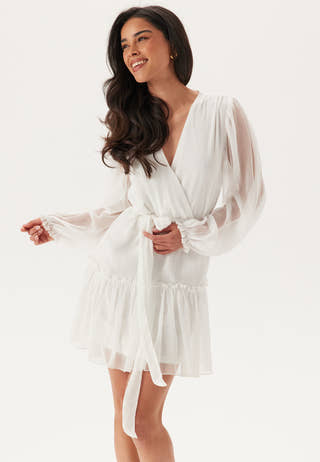 Frill Balloon Sleeve Dress