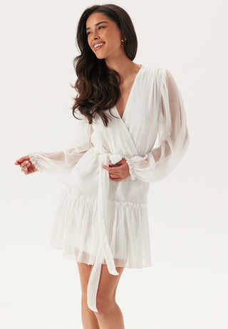 Frill Balloon Sleeve Dress