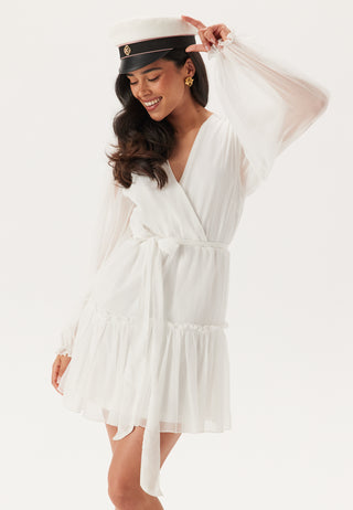 Frill Balloon Sleeve Dress