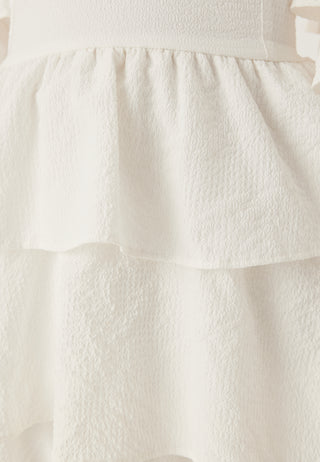 Frilled Sleeve Short Dress