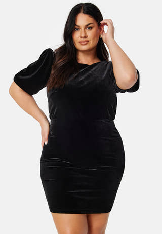 Bow Velvet Short Dress