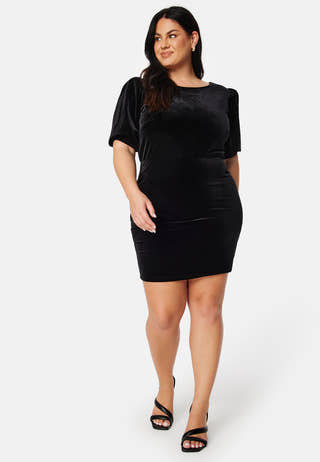 Bow Velvet Short Dress