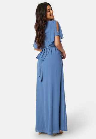 Butterfly Sleeve Chiffon Gown