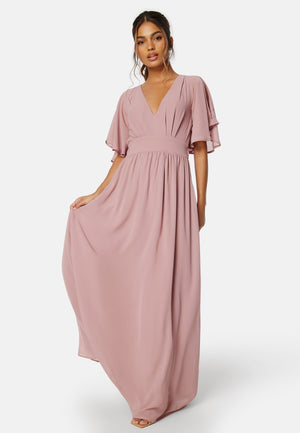 Butterfly Sleeve Chiffon Kjole