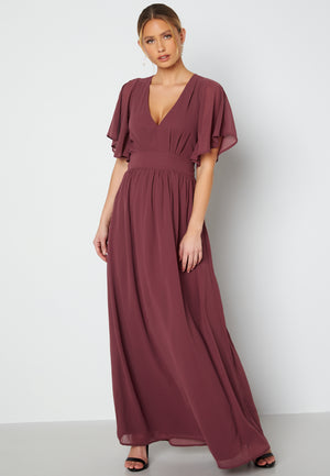 Butterfly Sleeve Chiffon Kjole