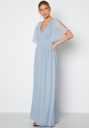 Butterfly Sleeve Chiffon Gown