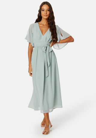 Butterfly Sleeve Midikjole
