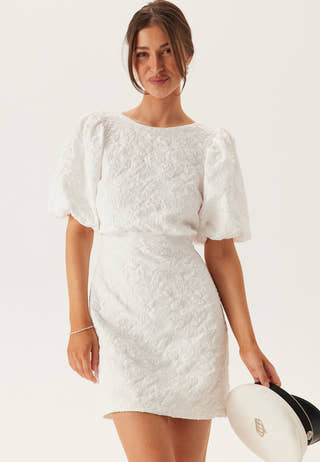 Jacquard Bow Short Dress