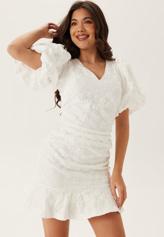 Jacquard Flounce Kort Kjole
