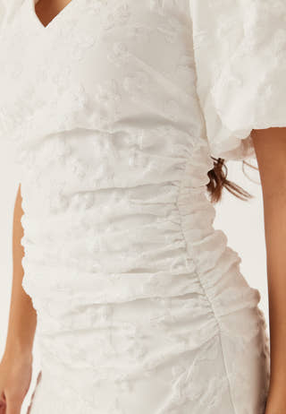 Jacquard Flounce Short Dress