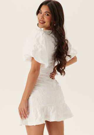 Jacquard Flounce Kort Kjole