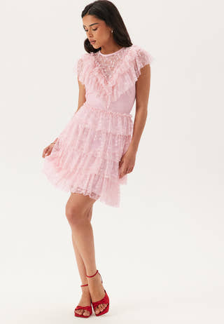 Lace Frill Short Dress