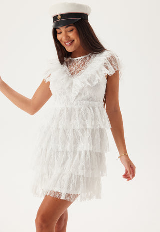 Lace Frill Short Dress