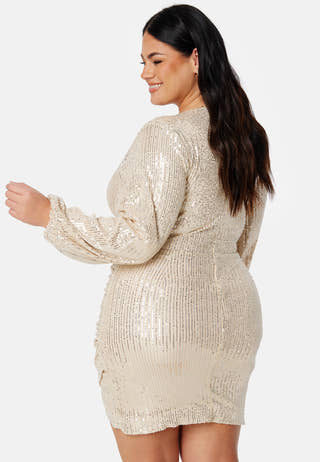 Sequin Wrap Dress