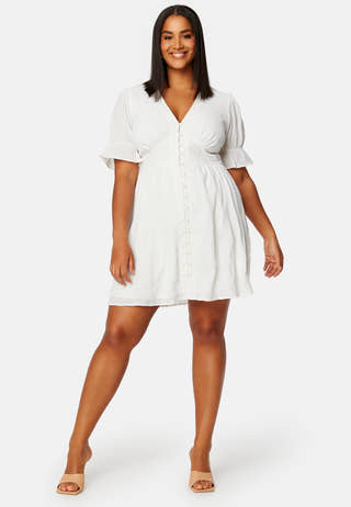 Structured Button Front Dress