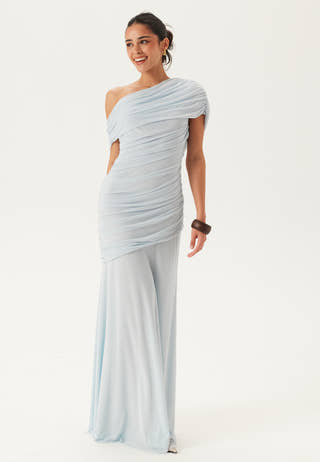 Off Shoulder Mesh Gown