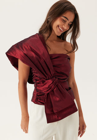 One Shoulder Bow Top