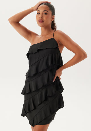 One shoulder Short Frill Dress