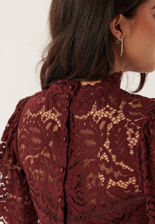 Peplum Cotton Lace Blouse