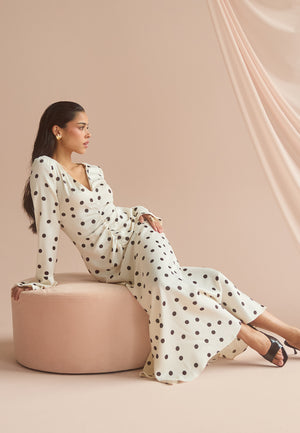 Ruched Front Midi Dress