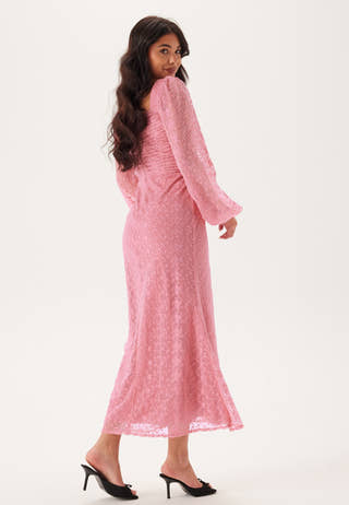 Ruched L/S Ankle Dress
