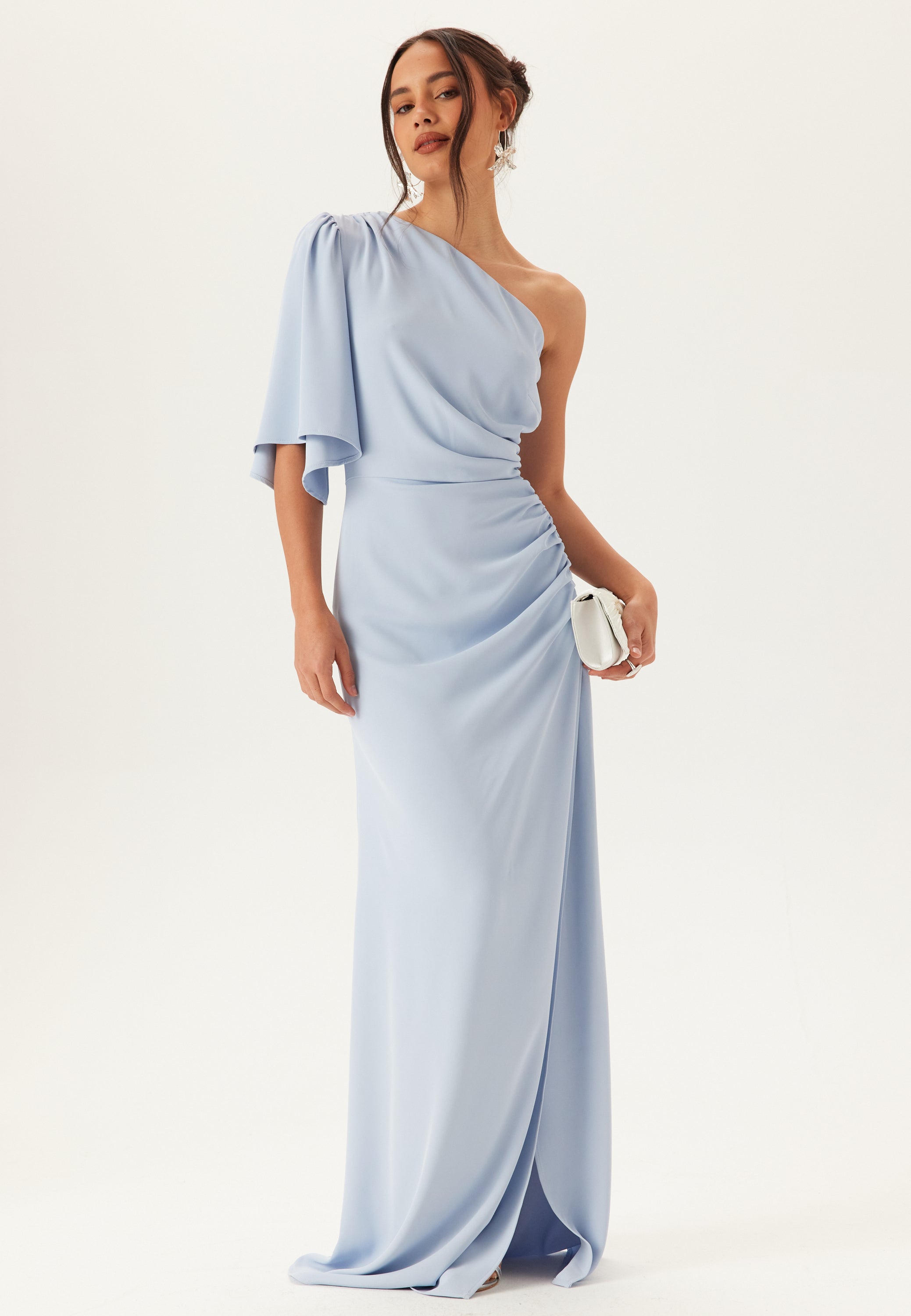 Bubbleroom occasion Ruched One Shoulder Gown Bridesmaid dresses Blue Bubbleroom occasion Ruched One Shoulder Gown Bridesmaid dresses Blue