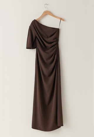 Ruched One Shoulder Kjole