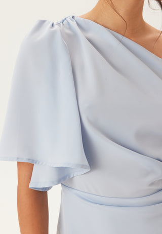 Ruched One Shoulder Midi Dress