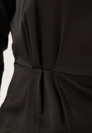 Satin Cowl Neck Midi Dress