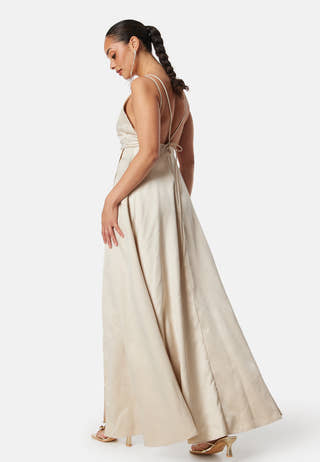Satin strap Gown