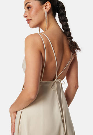 Satin strap Gown