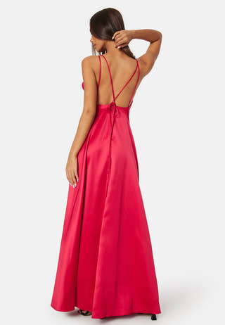Satin strap Gown
