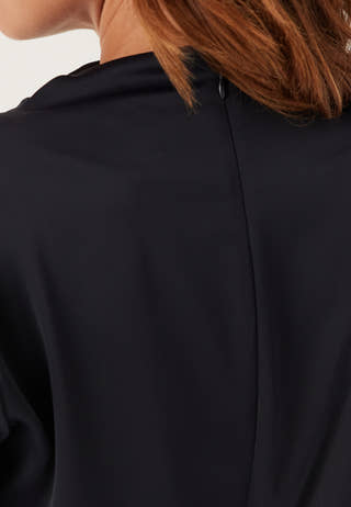 Satin Cowl Neck Midi Dress