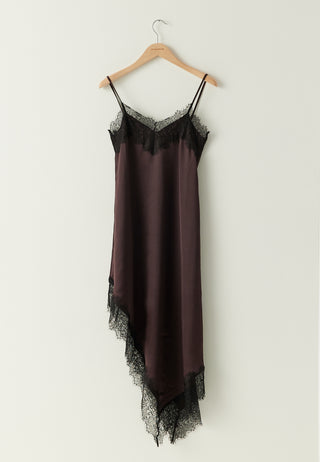 Satin Lace Slip Kjole