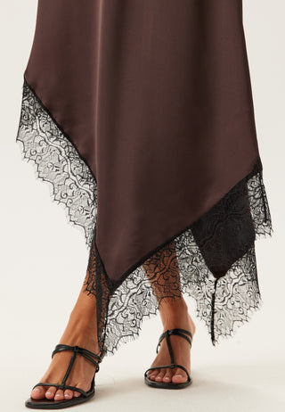 Satin Lace Slip Kjole