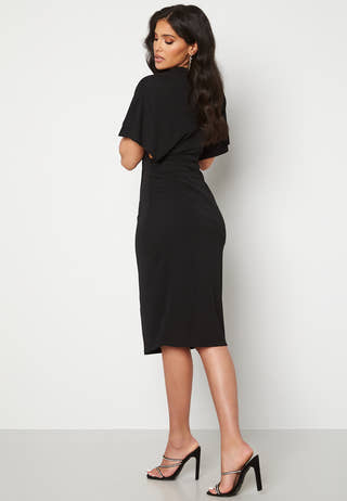 Wrap Slit Midi Dress