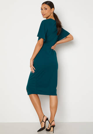 Wrap Slit Midi Dress