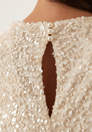 Side Slit Sequin Top