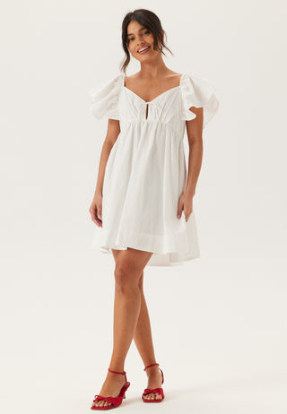 Tie Back Frill Short Dress