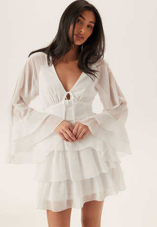 Triple Flounce Short Dress