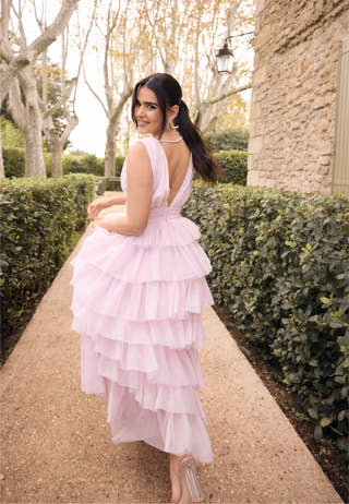 Tulle Frill Gown