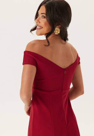 Twist Off Shoulder Gown